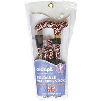 Aidapt Folding Walking Stick Femme in Natural