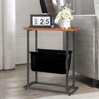 Rafaelo Mobilia Bedside Table with Magazine Holder Sling in Brown