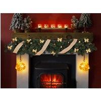 Xmas Haus LED Glass Ball/Globe Light Festive Decoration in Gold