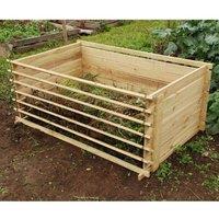 Outdoor Easy Load Wooden Compost Bin Extra Large 897 Litres