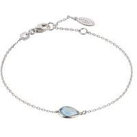 Latelita Women's Pisa Mini Teardrop Bracelet Silver Blue Topaz