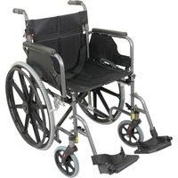 Aidapt Deluxe Self Propelled Steel Wheelchair Hammered Effect in Grey