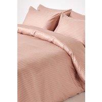 Homescapes Egyptian Cotton Stripe Duvet Cover & Pillowcase 330 TC in Taupe | Size: King