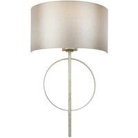 Netlighting 'TRENTO' Dimmable Stylish Contemporary Indoor Dcor Fabric Wall Lamp in Metallic Silver