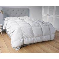 Snug City Luxury 13.5 Tog Duck Feather & Down Duvet 100% Cotton Cover in White | Size: Super King