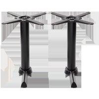 netfurniture Black Cruciform Table Base - Twin - Coffee Height - 480 Mm