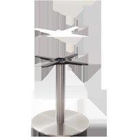 netfurniture Round Stainless Steel Table Base - Medium - Coffee Height - 480 Mm in Silver