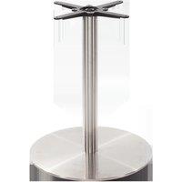 netfurniture Round Stainless Steel Table Base - Large - Height - 730 Mm in Silver