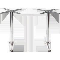 netfurniture Aluminium All Weather Table Base - Twin - Height - 730 Mm in Silver