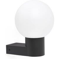 Netlighting Structure 1 Light Outdoor Globe Wall Light Dark Grey IP44 E27 (SHADE NOT INCLUDED)