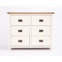 Cabinet Bits Lovere 6 Drawer Chest of Drawers Bras Drop Handle in Off-White