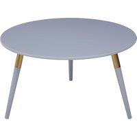 Orsina Light Grey Coffee Table, Triangular Large End Table, Long Lasting Round Top Coffee Table for Indoor, Outdoor