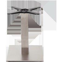 netfurniture Square Stainless Steel Table Base - Medium - Coffee Height - 480 Mm in Silver
