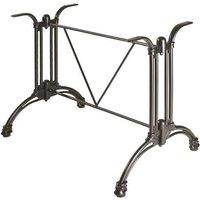 netfurniture Azurone Table Base Continental Double Black Aluminium Table Base