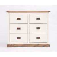 Cabinet Bits Tropea 6 Drawer Chest of Drawers Bras Drop Handle in Off-White