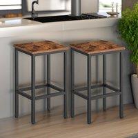 Rafaelo Mobilia Set of 2 Counter Height Stools in Brown