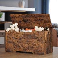 Rafaelo Mobilia Storage Bench with Lid in Brown