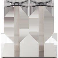 netfurniture Rectangular Stainless Steel Table Base - Twin - Height - 730 Mm in Silver