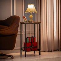 Rafaelo Mobilia Bedside Table with Adjustable Mesh Shelf in Brown
