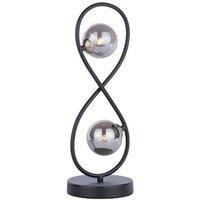 Lena Black 2 Light Table Lamp