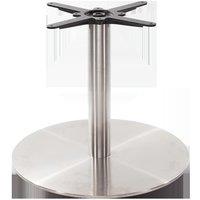 netfurniture Round Stainless Steel Table Base - Large - Coffee Height - 480 Mm in Silver