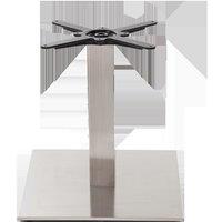 netfurniture Square Stainless Steel Table Base - Large - Coffee Height - 480 Mm in Silver