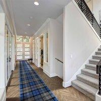 runrug Blue Tartan Long Hallway Carpet Runner | Size: 60 cm x 330 cm