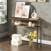 Rafaelo Mobilia Console Table With 2 Shelves in Brown