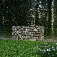 Berkfield Home Gabion Basket Galvanised Steel 100x50x50 cm in Silver | Size: 100 x 50 x 50 cm