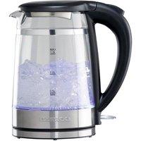 Daewoo Cool Touch Glass Kettle 3KW Rapid Boil 1.5L LED Silver in Metallic Silver