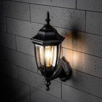 CGC Lighting Dada Black Outdoor Wall Lantern Vintage Wall Light IP44 E27 Standard Screw Polycarbonate