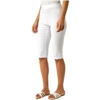 Roman Women's Knee Length Stretch Shorts in White | Size: 20