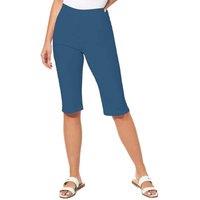 Roman Women's Stretch Knee Length Elastic Waist Shorts in Blue | Size: 22