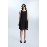 James Lakeland Women's Sleeveless Wave Hem Dress Black | Size: 18