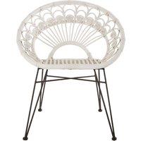 Orsina Manado Natural Rattan Chair in White