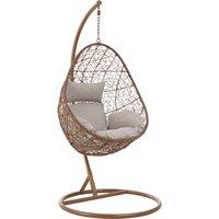 Orsina Luxurious Brown Rattan Hanging Chair, Versatile Lounge Chair, Sturdy Bedroom Chair, Modern Garden Chair