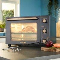 Cooks Professional 34L Mini Oven - Electric Multifunction Countertop Cooker 1500W in Black