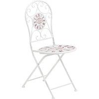 Orsina Industrial Design Cream Powder Coated Metal Chair, Comfortable Design Dining Chair For Entertaining Guests in White