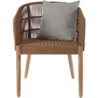 Orsina Opus Armchair, Arm & Backrest Armchair for Living Room, Angular Bedroom Armchair, Comfortable Office Chair in Natural