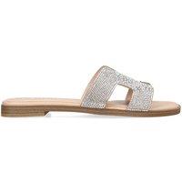 KG Kurt Geiger Women's 'Raven Bling' Fabric Sandals in Silver | Size: 3