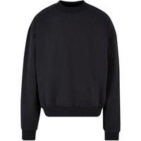 Build Your Brand Men's Ultra Heavy Crew Neck Sweatshirt in Black | Size: 3XL