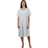 Camille Women's Classic Short Sleeved Nightdress in Blue | Size: 22-24