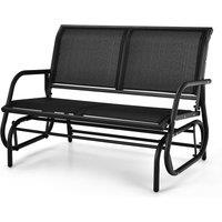 Outdoor Swing Glider Chair 2-Person Patio Garden Rocking Swing Bench Loveseat