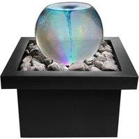 Orb Water Feature Whirlpool with Multicoloured LEDs & Square Basin