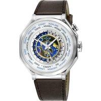 Marchese IPYG Case, Silver Dial Watch, Genuine Italian Blue Leather Strap