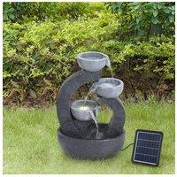 Garden Solar-Powered Water Fountain Rockery Decor