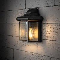 CGC Lighting Camila Black Outdoor Wall Lantern Clear Diffuser