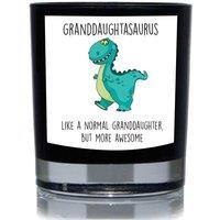 60 SECOND MAKEOVER Grandaughtersaurus, Like A Normal Grandaughter But More Awesome, Dinosaur Funny 20cl Candle in Black