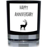 60 SECOND MAKEOVER Happy Anniversary Deer Funny 20cl Candle in Black