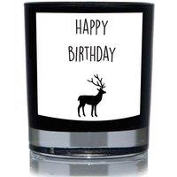 60 SECOND MAKEOVER Happy Birthday Deer Funny 20cl Candle in Black